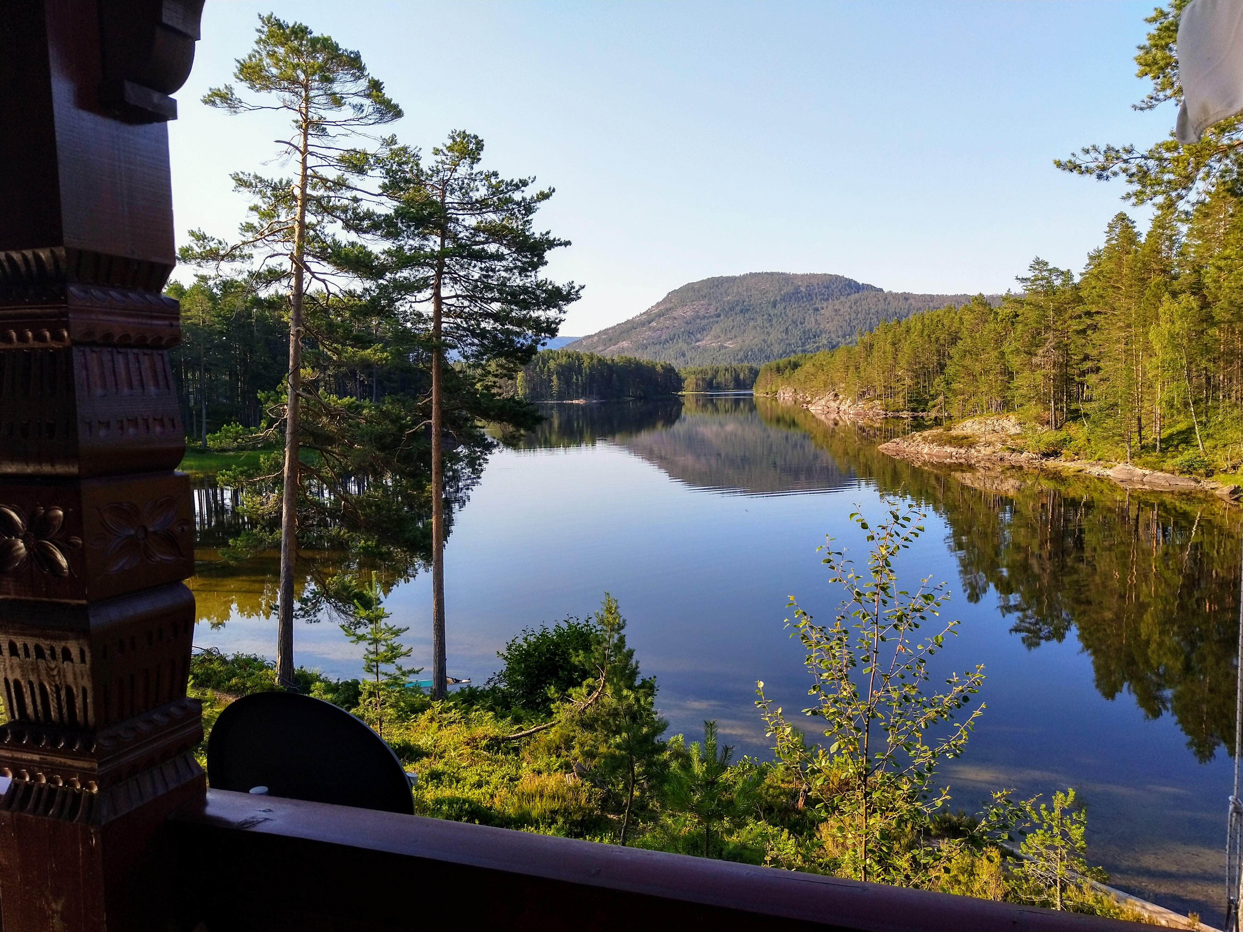 View from the cabin deck over the lake